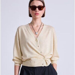 Fine Weight Cardigan - Sand
